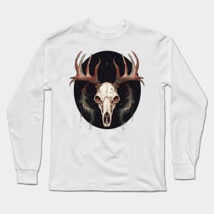 Boho Deer Skull Long Sleeve T-Shirt